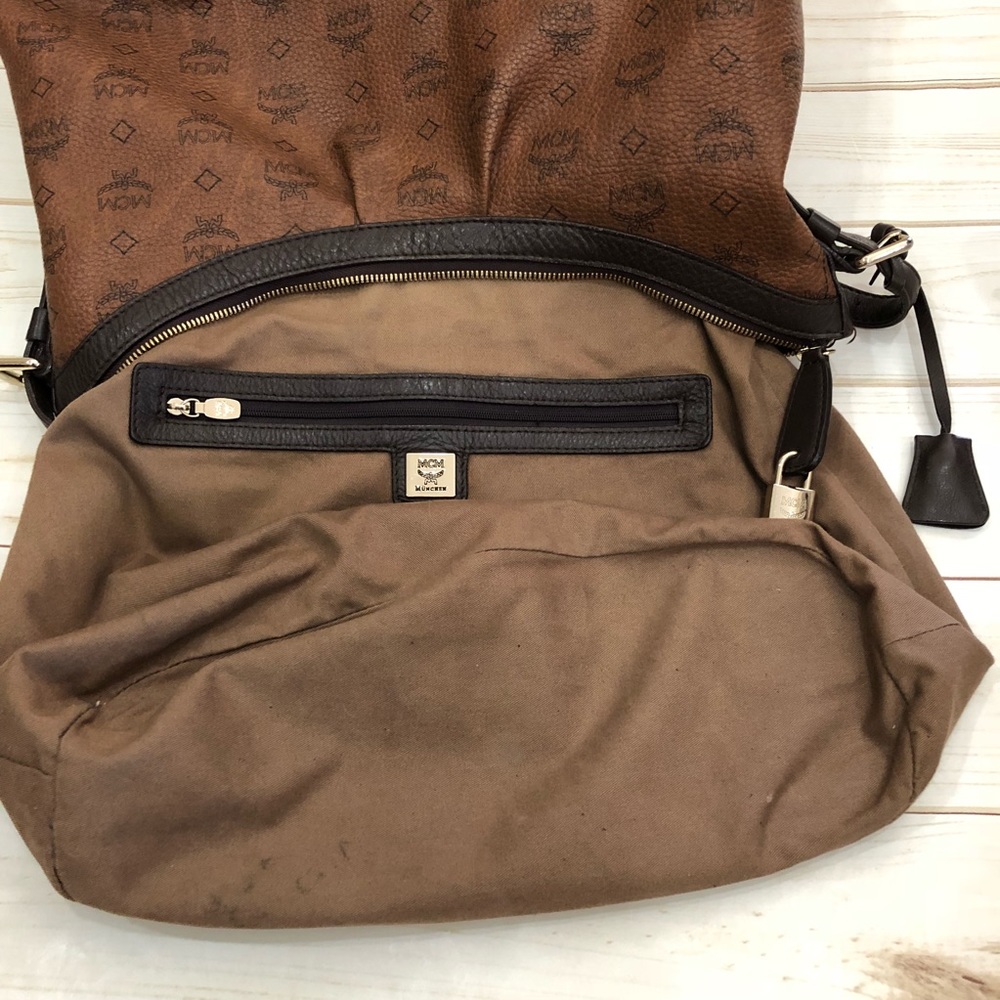 MCM München lovely chocolate Visetos hobo shopper - Picture 8 of 8